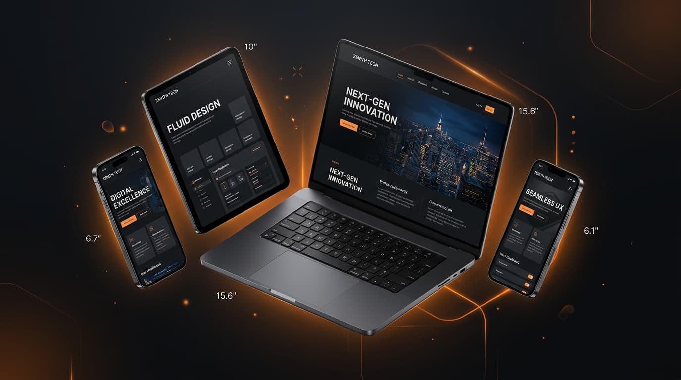 Responsive web design across smartphone, tablet, and widescreen desktop